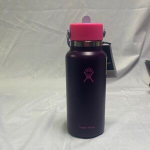 Limited addition Hydro Flask Dark Purple Bottle with Pink Lid